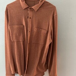 lululemon athletica Men's Casual Button Down Shirt - Brown